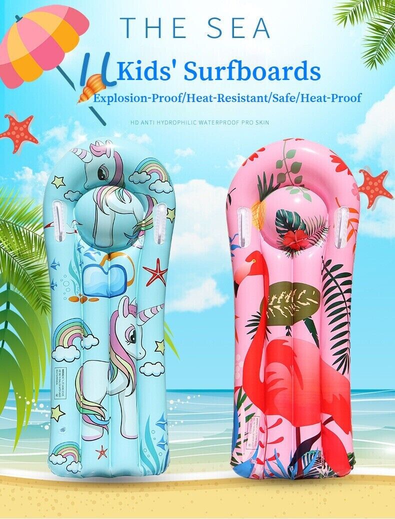Children's Inflatable Surfboard Float Row Water Skis Float Row Flamingo Bed