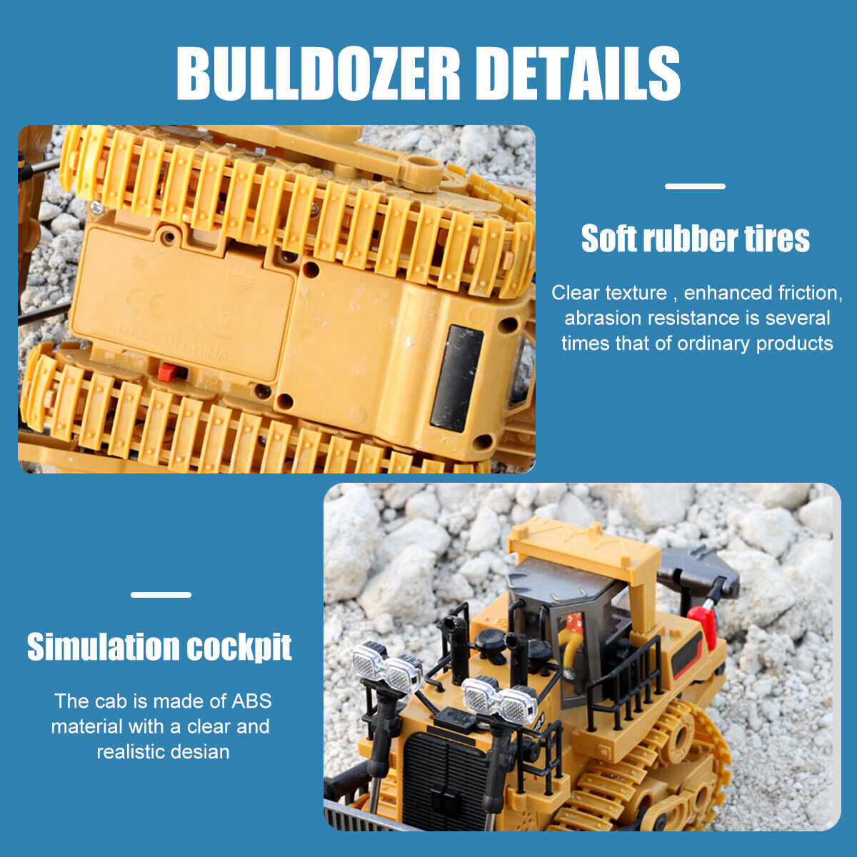1:24 RC Excavator Remote Control Electric Crawler Alloy Engineering Bulldozer