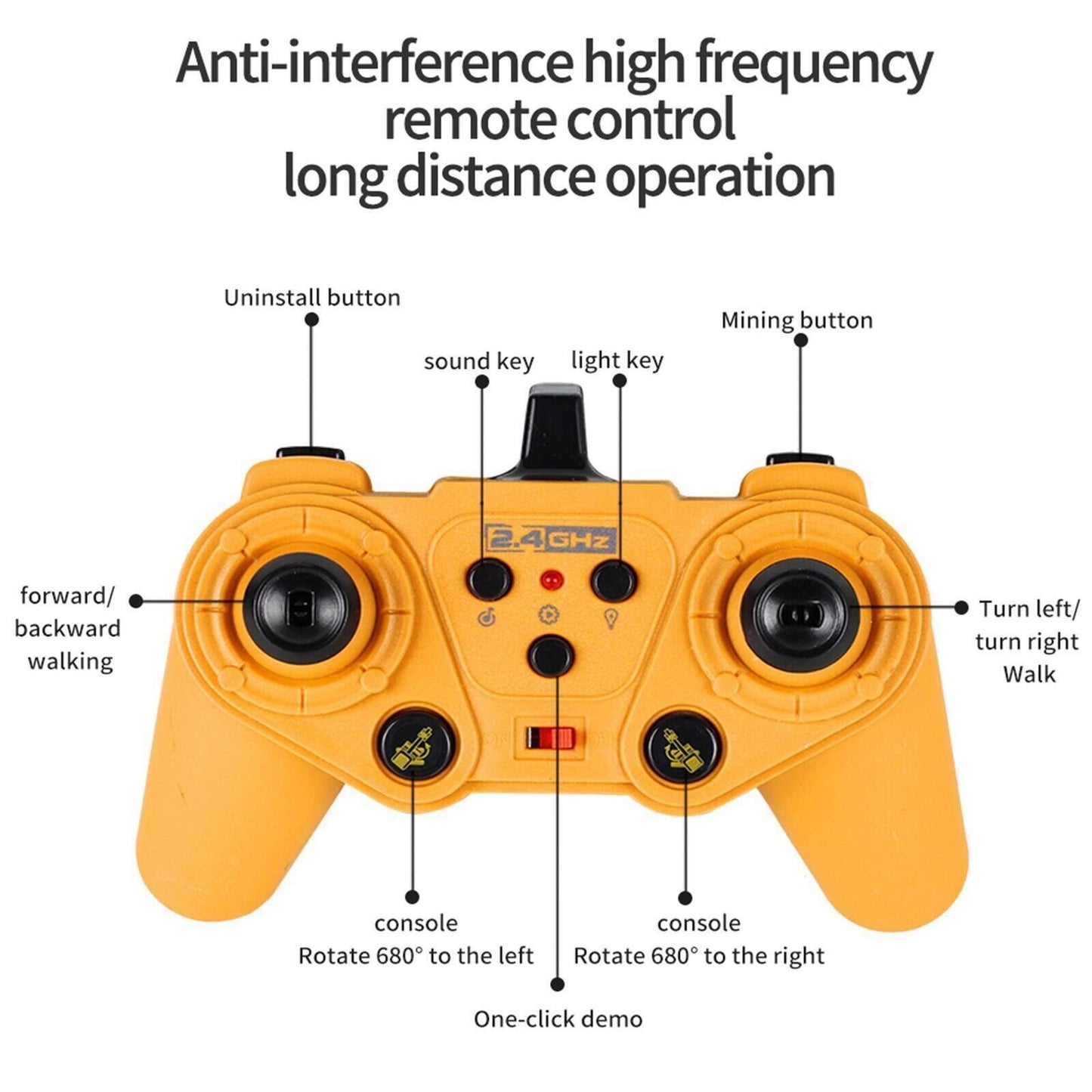 1:20 Alloy Crawler Excavator Digger Electric Toys Gift RC Remote Control for Boy