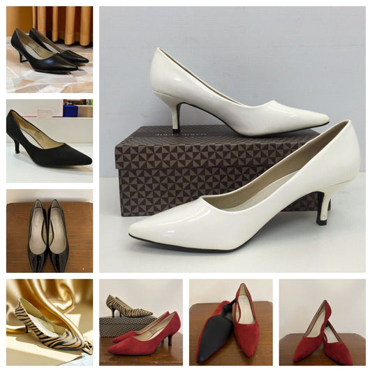 Fashion Classic Mid Heel Pumps Toe Court Work Office Women Ladys Shoes Patent