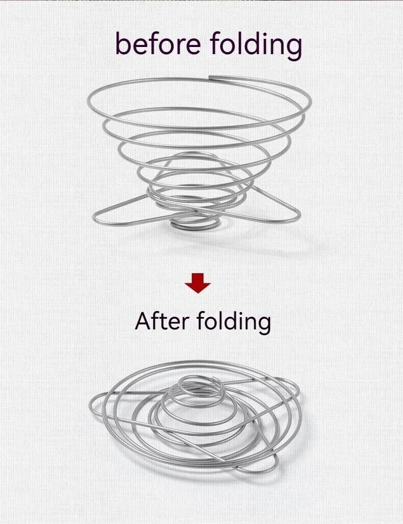 Outdoor Camping Stainless Coffee Drip Rack Holder Folding Funnel Spring Type