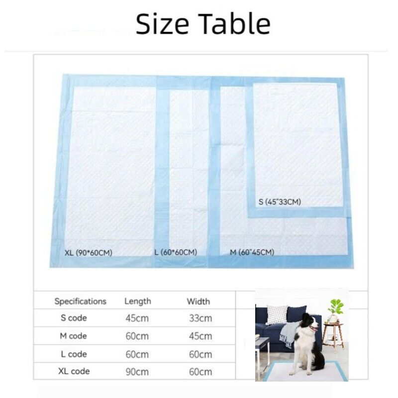Puppy Pet Dog Toilet Training Pads Indoor Thick Super Absorbent Blue 4 Sizes