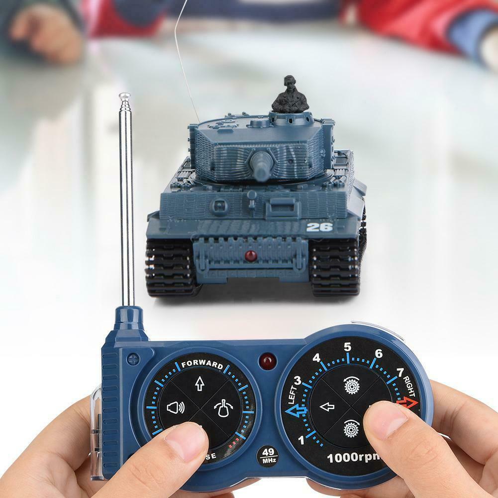 Kid Boy Toy Gift Remote Control Scale Tiger High Simulation Speed Mini RC Tank