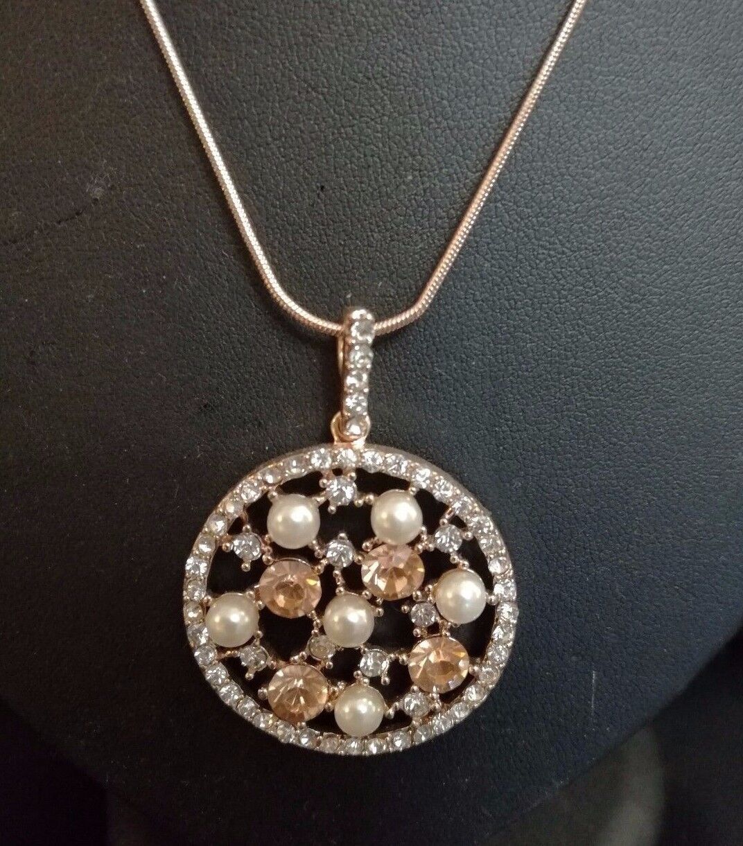 New Women Rhinestone Chain Crystal Necklace Pendant Lady's Fashion Jewelry