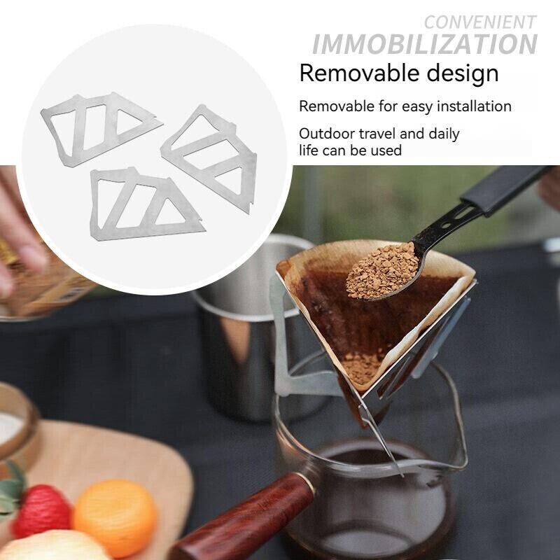 Outdoor Camping Portable Stainless Funnel Coffee Filte CupCoffee Drip Holder