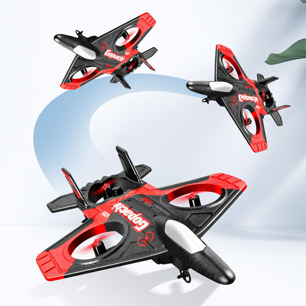 Boy Gift Toy Foam Drone V25 Fighter Remote Control Airplane RC Spin Plane Glider