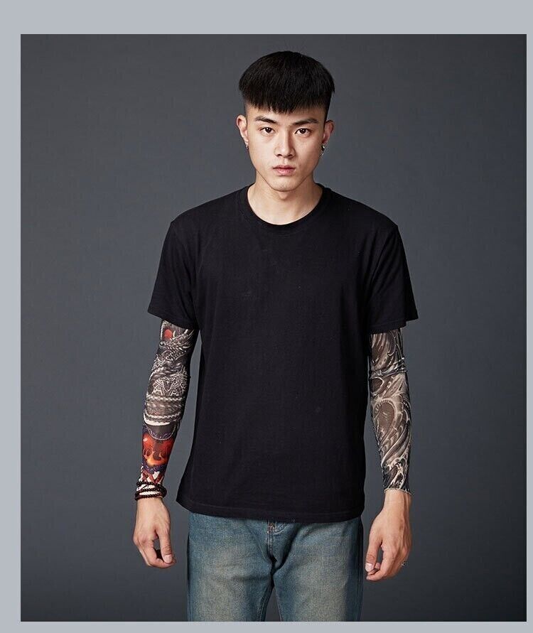 Sunscreen Tatto Arm Stretch Sleeves UV Sun Protect Covers Outdoor Sports Cooling