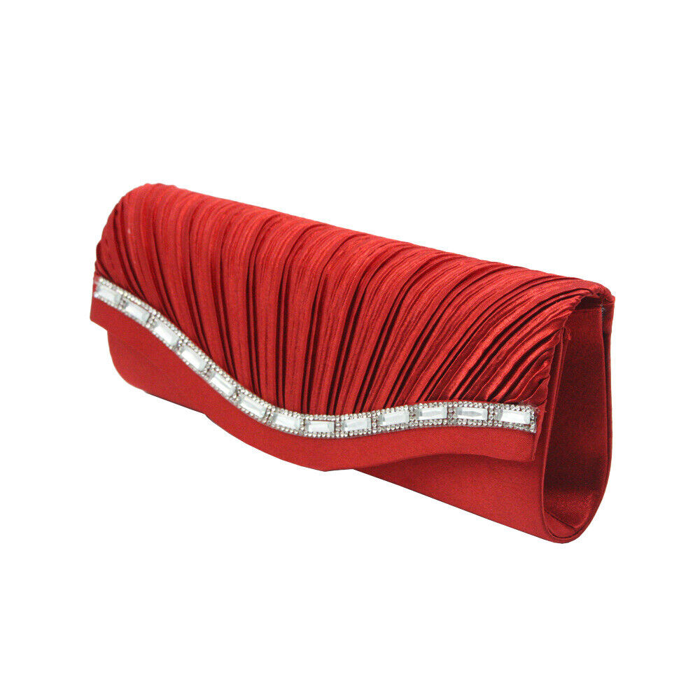 Women Satin Evening Bags Clutch Purses Wedding Formal Handbags Party Prom Clutches