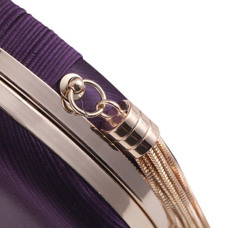 New Fashion Ladies Knit Wedding Bridal Evening Party Clutch Chain Handbag Bag