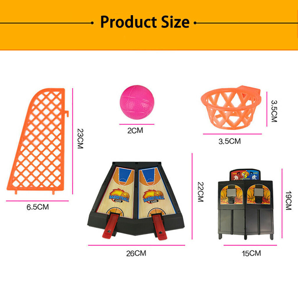 Mini Basketball Shooting Game Toy Desktop Indoor Table Games Set Kids Boys Gift