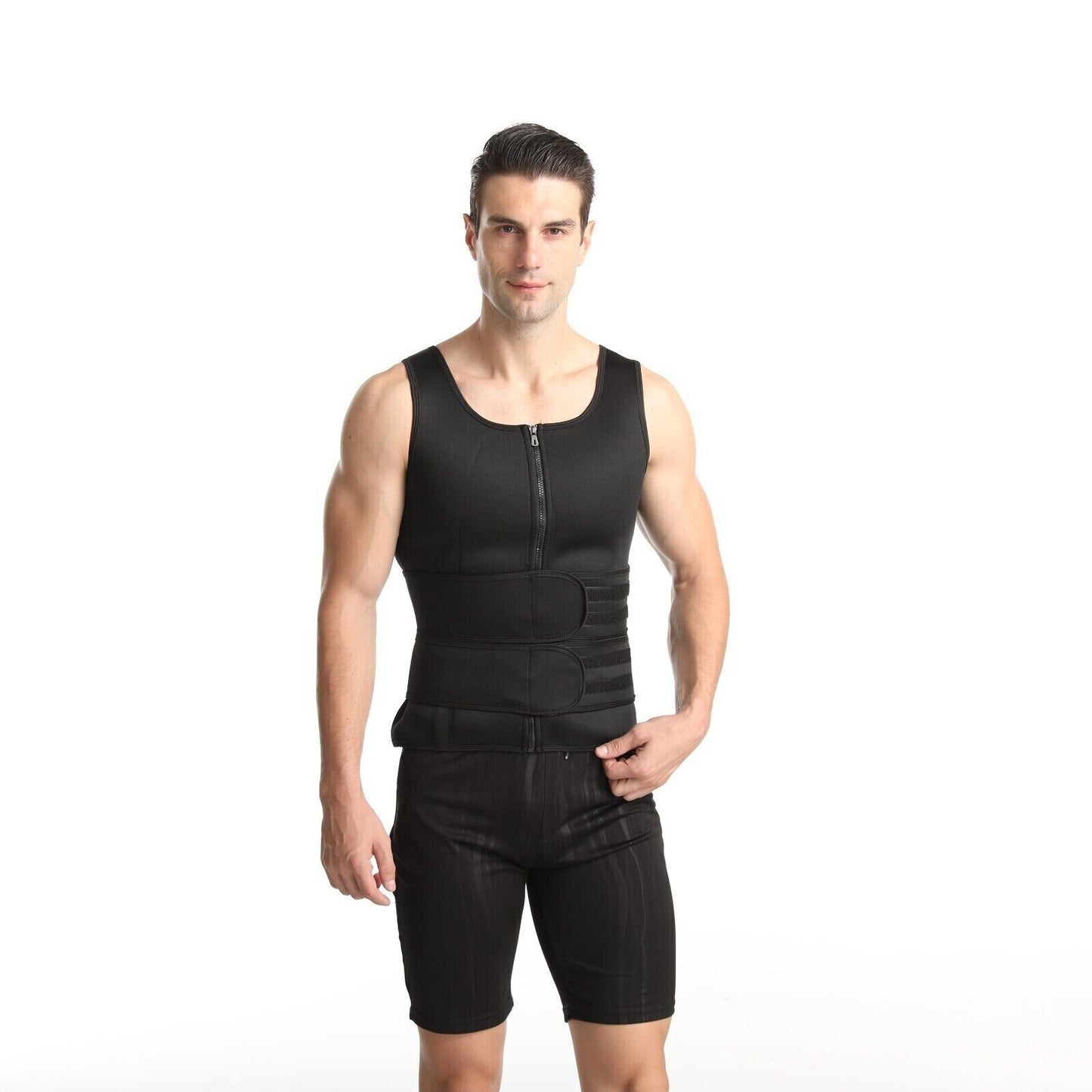 Men Slimming Compression Body Shaper Waist Trainer Sauna Sweat Tank Tops Vest
