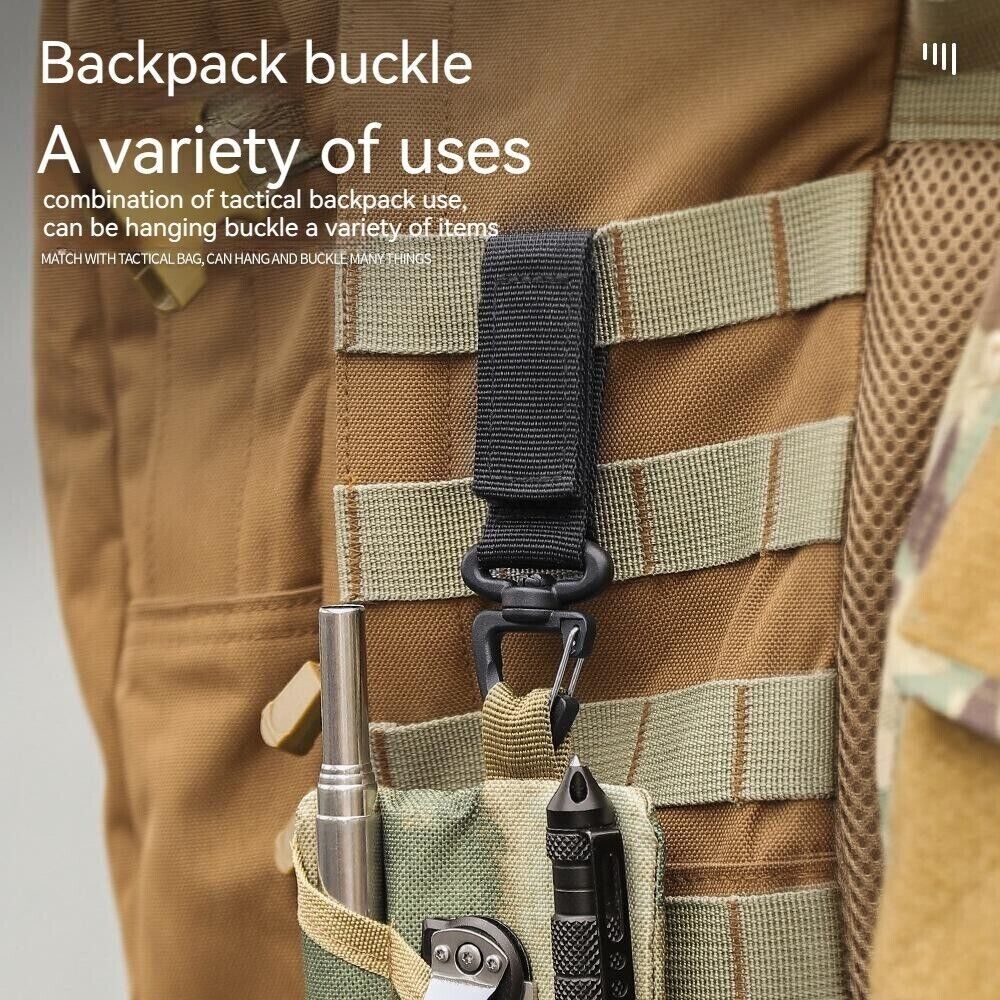 Multifunction Backpack Carabiner 360° Rotat Triangle Buckle D-ring Keychain