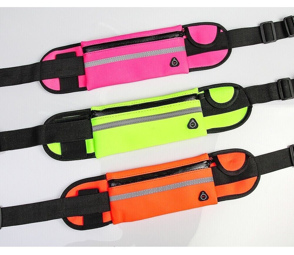 Waterproof Sports Wallet Running Pack Travel Waist Bags Money Zip Belt Pouch