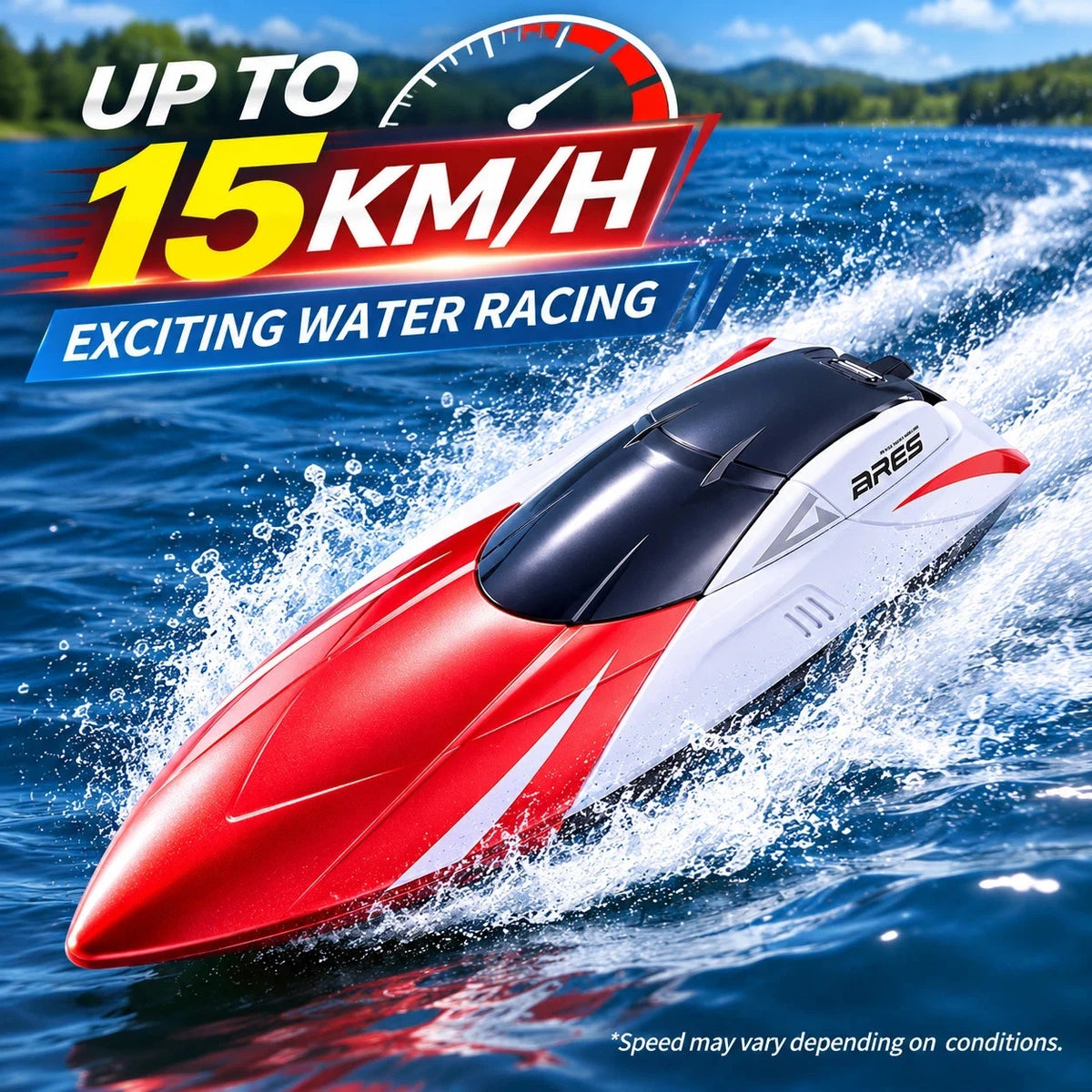 2.4GHz RC Speed Boat Remote Control Racing Yacht Dual Propeller Rechargeable AU