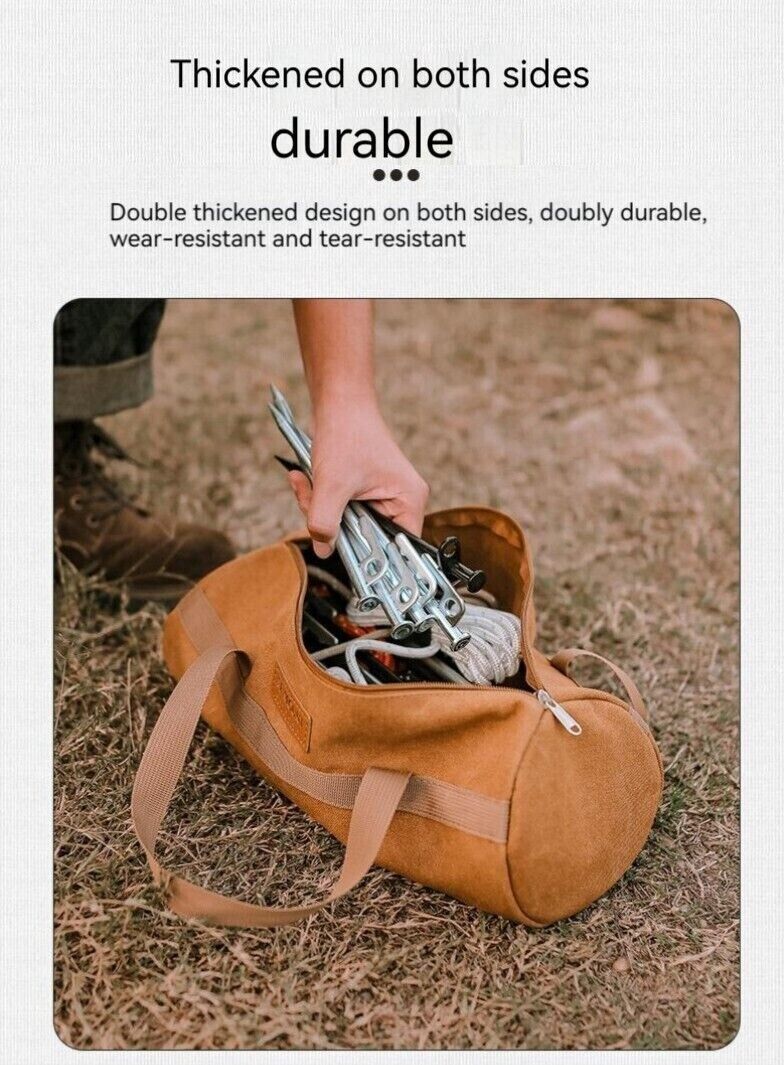 Outdoor Camp Accessories Storage Tool Handheld Bag Cylinder Tent Flor Spike Bag