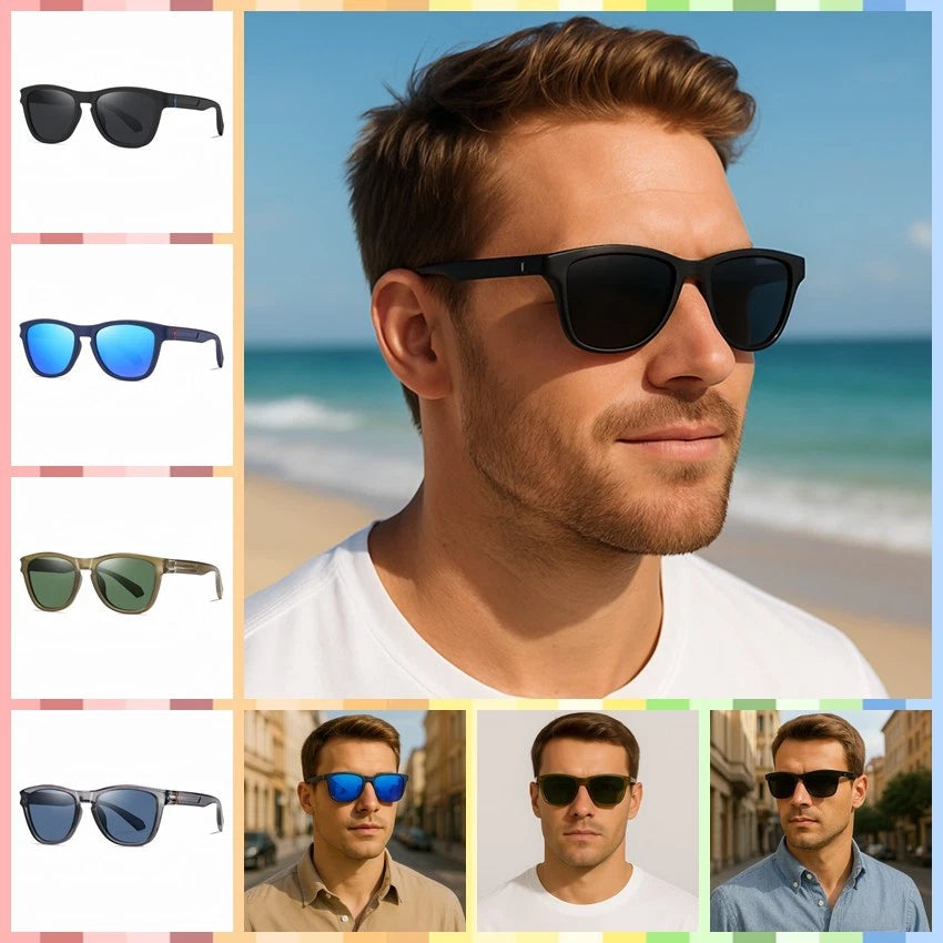 Men Stylish Polarized Sunglasses UV400 Anti-Glare Sports Driving Fishing Eyewear # TR7555