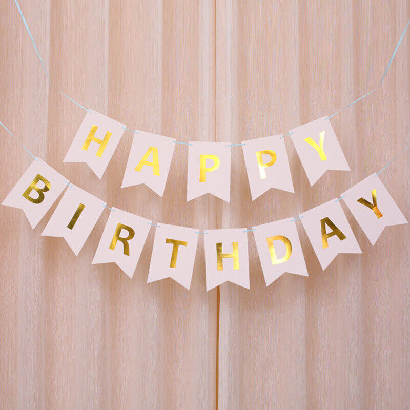 HAPPY BIRTHDAY Small Swallowtail Pull Flag Multicolor Party Decoration Supplies