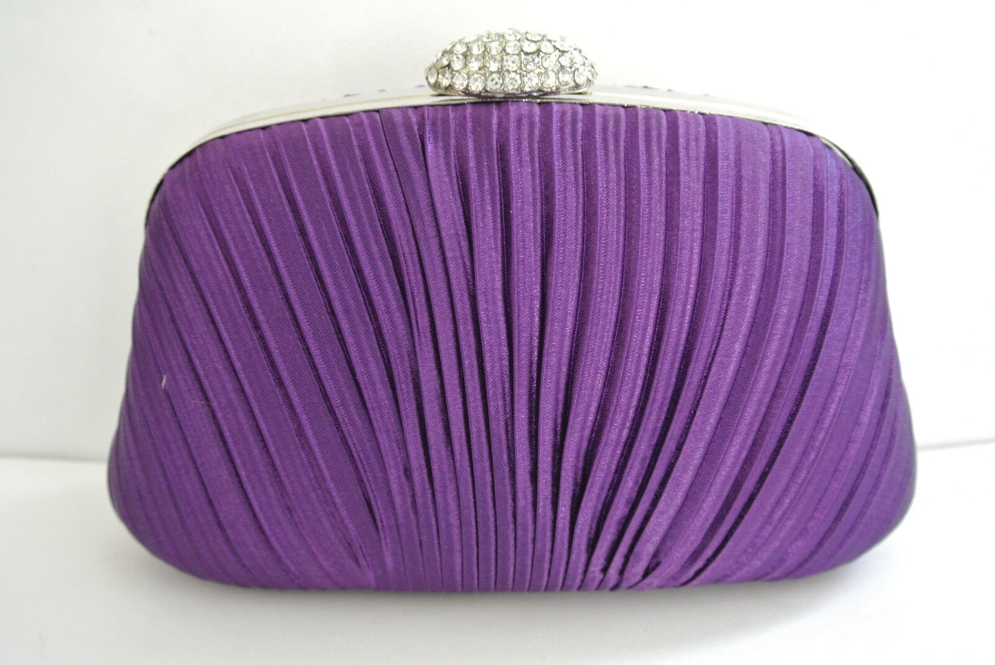 NEW Shining Satin Ladies Evening Clutch Bag Wedding Bridal Chain Handbag Wallet