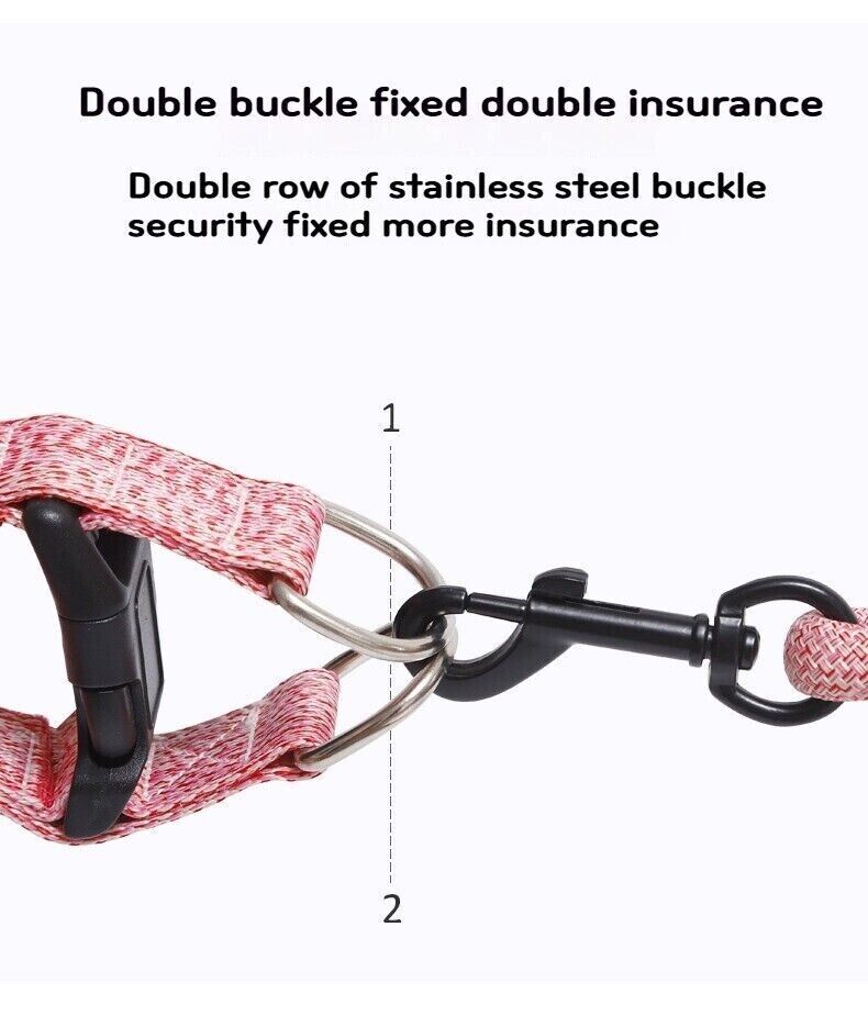 Pet Dog Cat Lead Harness Leash Vest Collar Safe Walking Control Outdoor