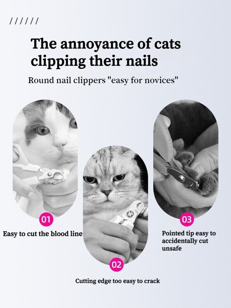 Pet Nail Clipper Trimmer Claw Grooming Cat Dog Clippers Toe Scissors Steel Tool