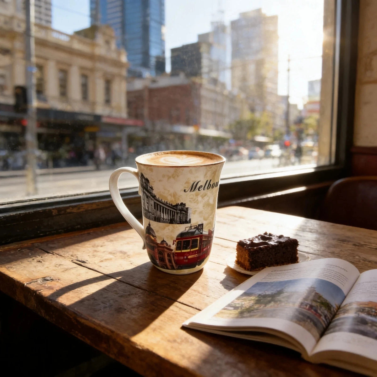 1-6x Melbourne Australia Souvenir Coffee Mug 405ml Fine China Tea Cup Gift Boxed
