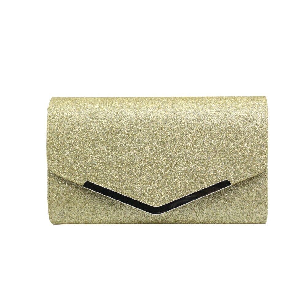 Shining Flip Magnetic Ladies Evening Clutch Bag Wedding Bridal Chain Handbag