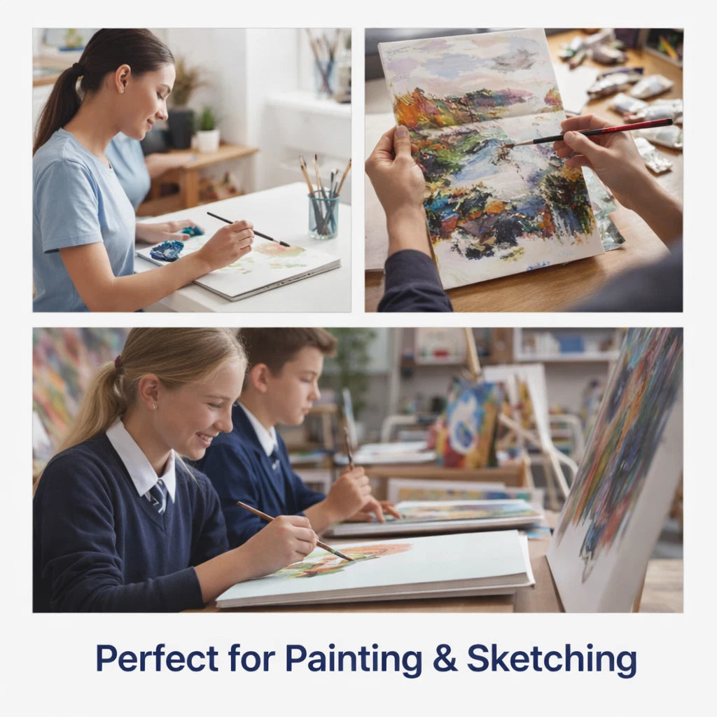 Oil Paper Pad A4 A3 Artist Painting Sketch Pad 15 Sheets 230gsm Art Works 2 Pack