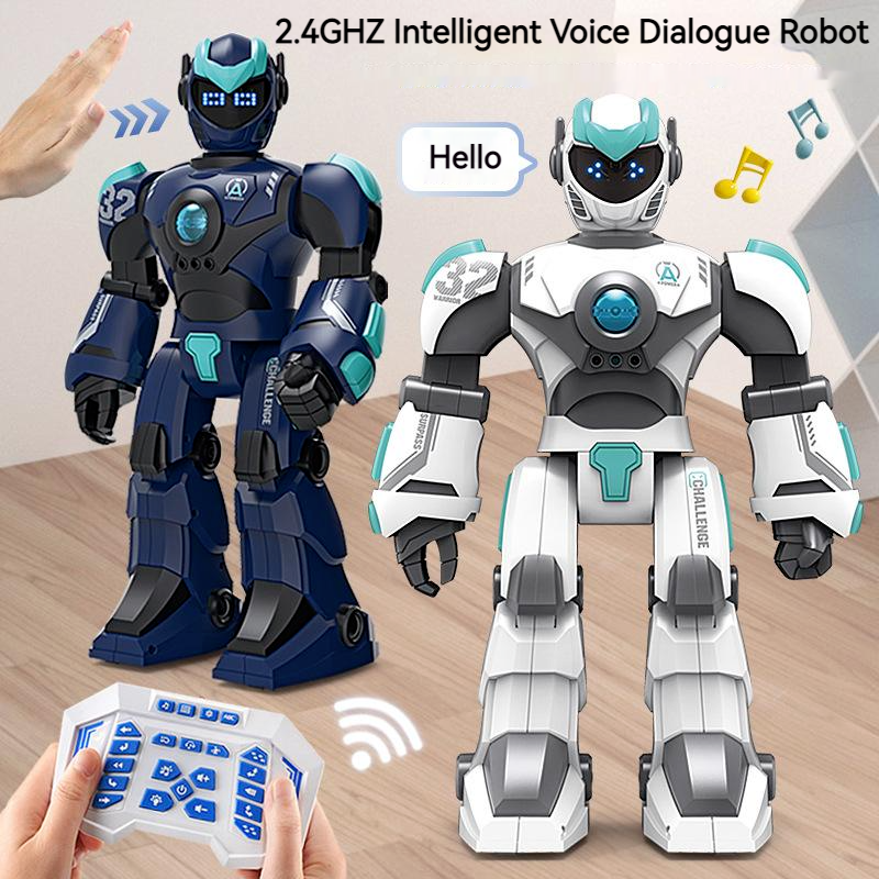 2.4GHz Kid Toys Charge Remote Control Intelligent Gesture Voice Electric Robot