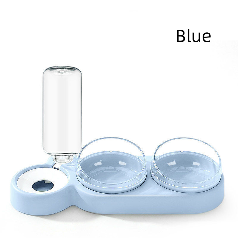 Pet Cat Three Bowl Dog Bowl Stand Cat Dog Automatic Feeder Water Fountain