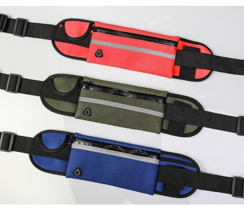 Waterproof Sports Wallet Running Pack Travel Waist Bags Money Zip Belt Pouch