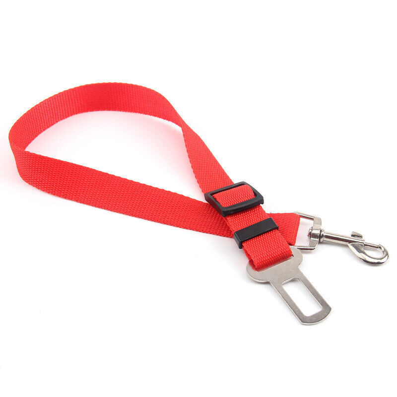 Pet Adjustable Dog Safety Seat Belt Harness Nylon Car Vehicle Clip Travel Leash