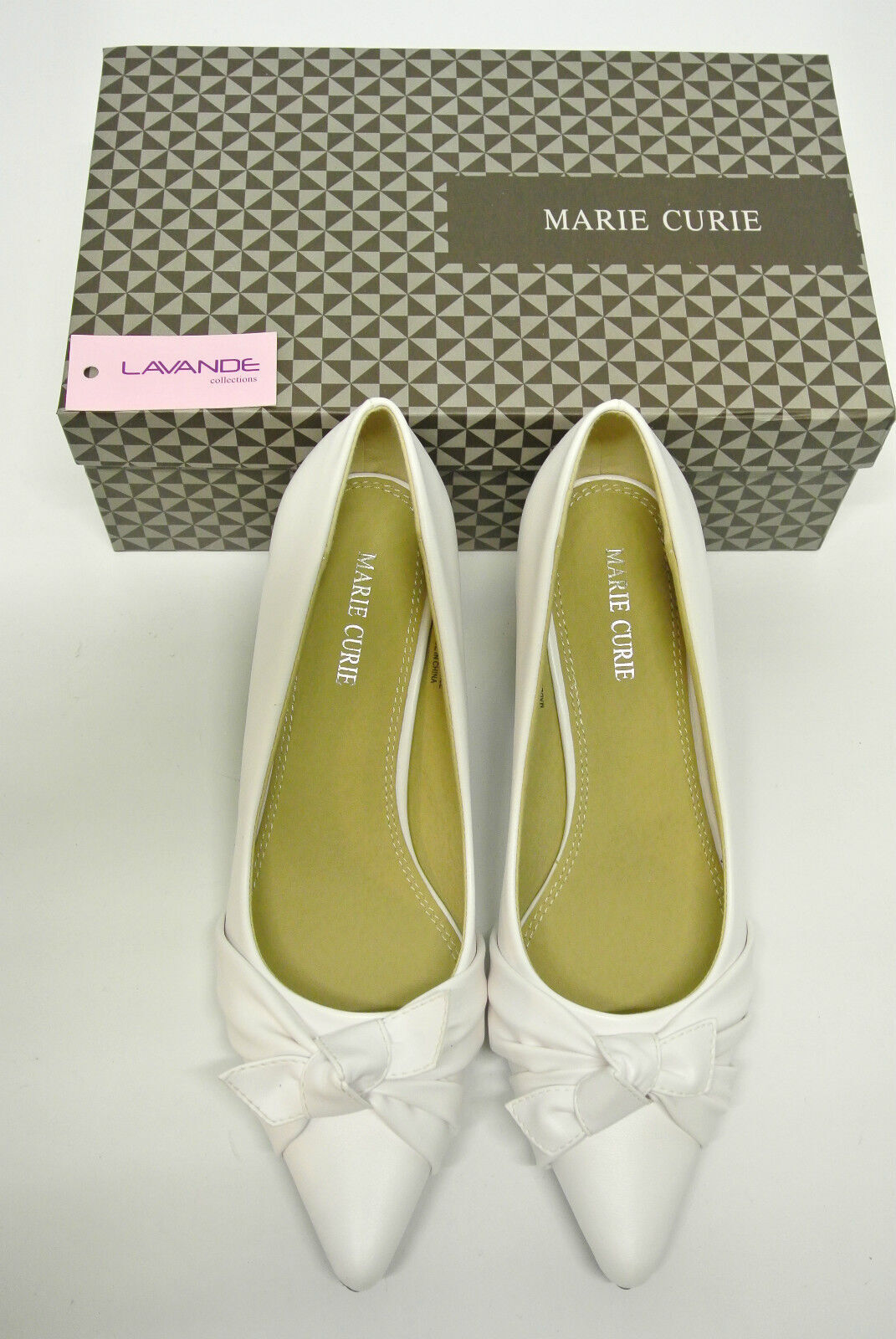 New women ladies low mid heel pumps pointed toe court work office shoes