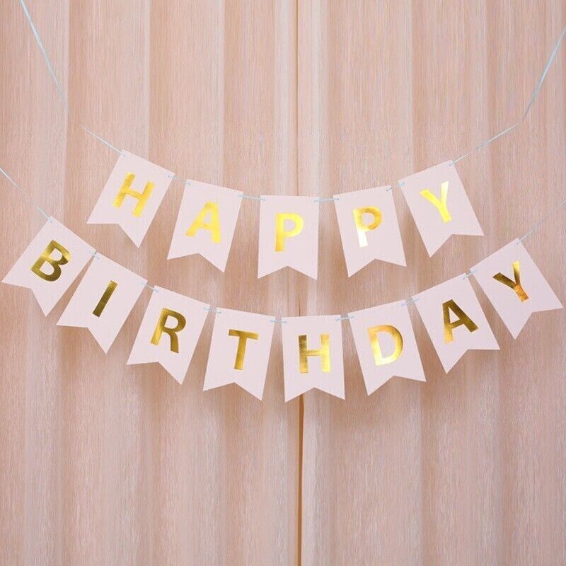 HAPPY BIRTHDAY Small Swallowtail Pull Flag Multicolor Party Decoration Supplies