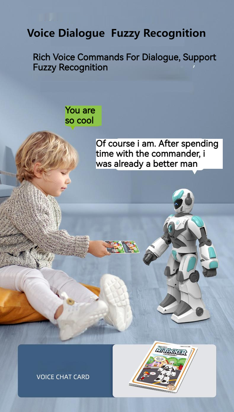 2.4GHz Kid Toys Charge Remote Control Intelligent Gesture Voice Electric Robot