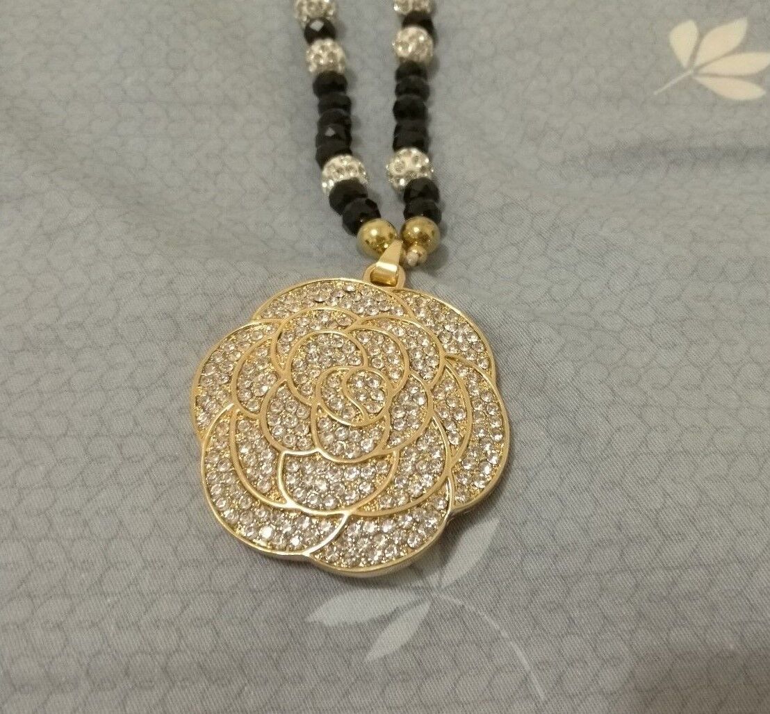 New Women Rhinestone Chain Crystal Necklace Pendant Lady's Fashion Jewelry