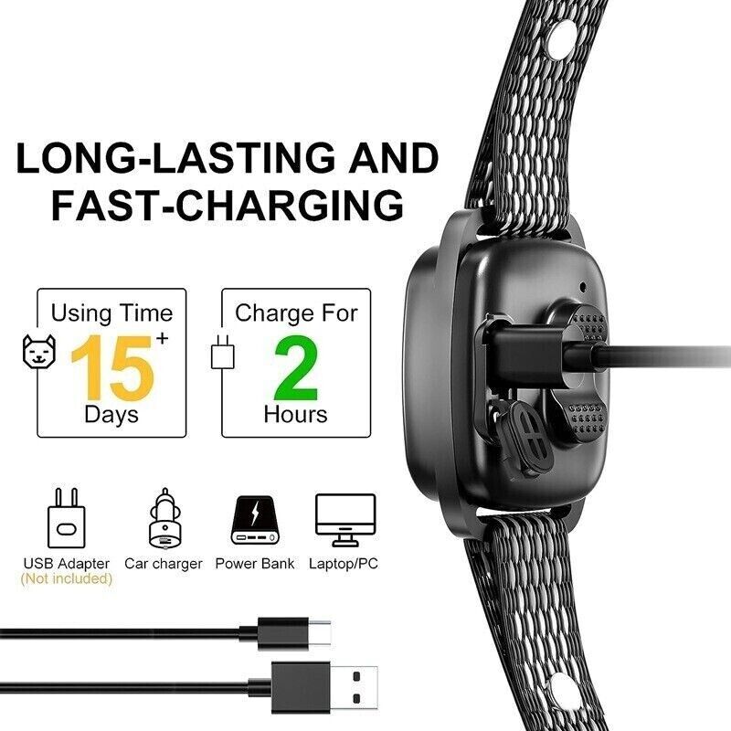 Intelligent Color Screen Dog Training Anti Bark Collar Rechargeable Stop Bark