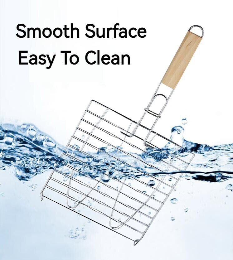 Outdoor BBQ Clips Durable Tools Thick Camping Cooking Net Grilled Fish Tong