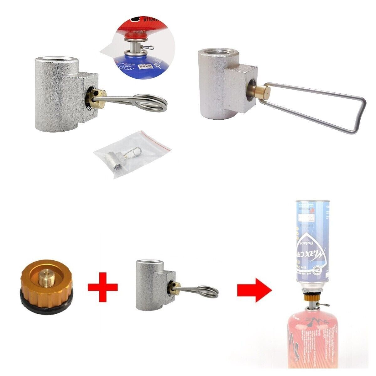 Outdoor Camp Gas Stove Tank Canister Connector Gas Refill Adaptor Propane Valve