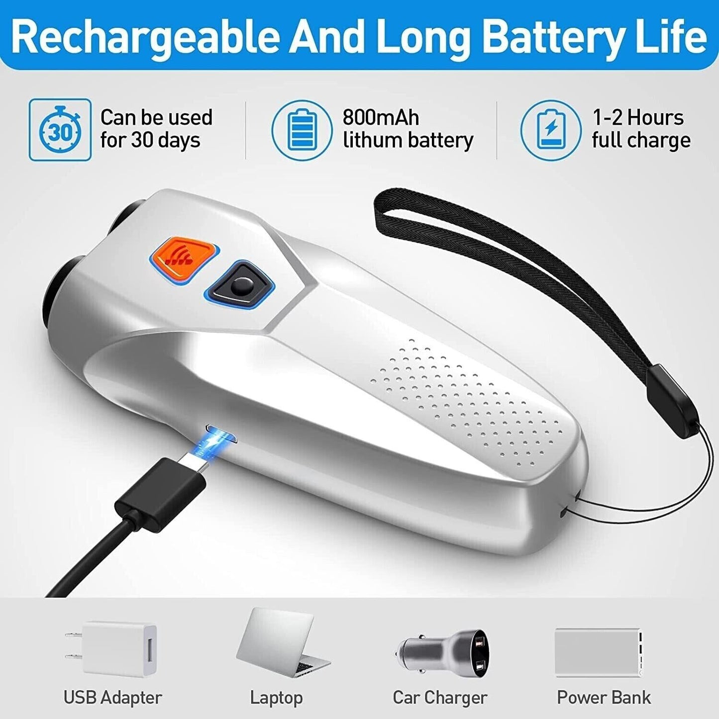 Dual Probe Ultrasonic Dog Repeller Anti-barking Device High Power Expeller