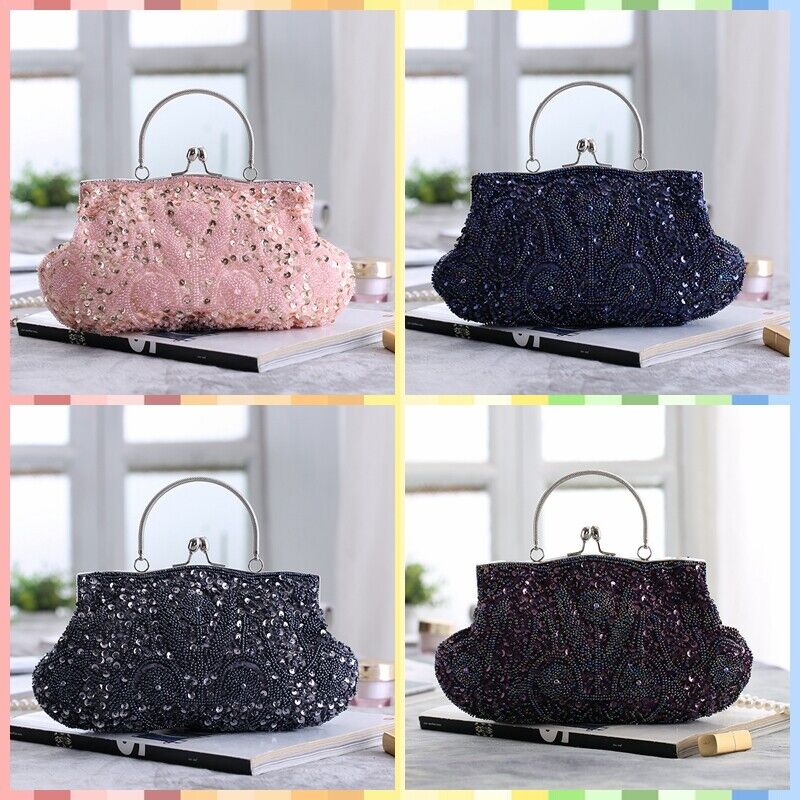 Women Fashion Glitter Party Bridal  Bag Wedding Handbag Prom Evening Clutch