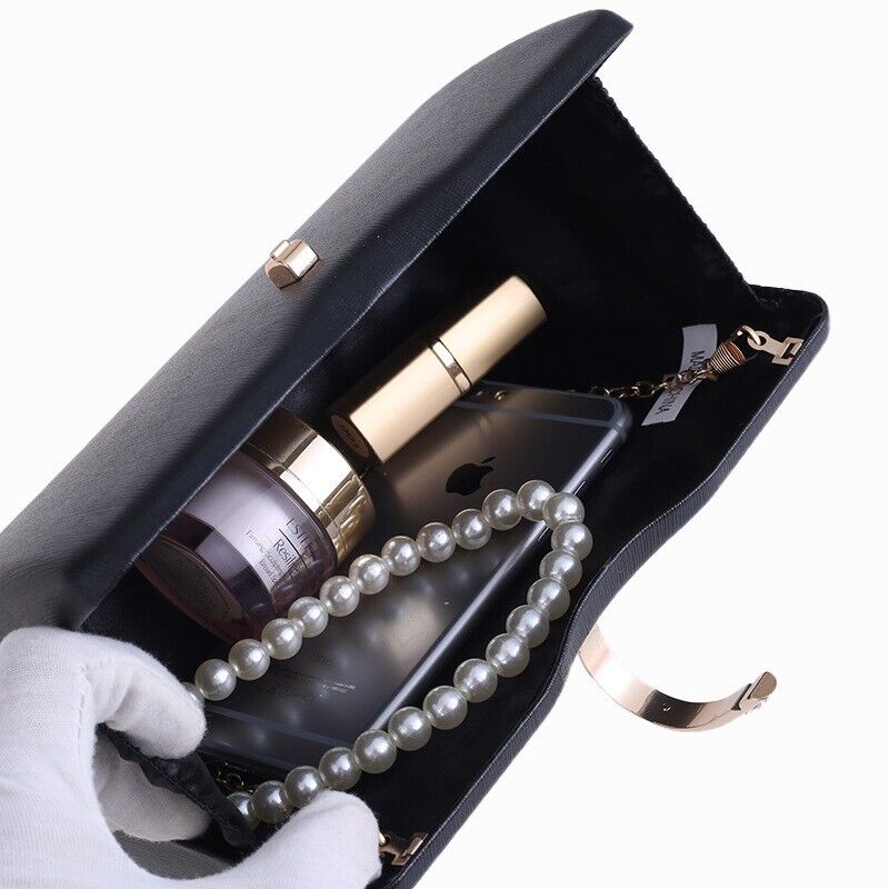 New Woman Elegant Hard Square Shell 3 Colors Wedding Clutch Evening Party Bag