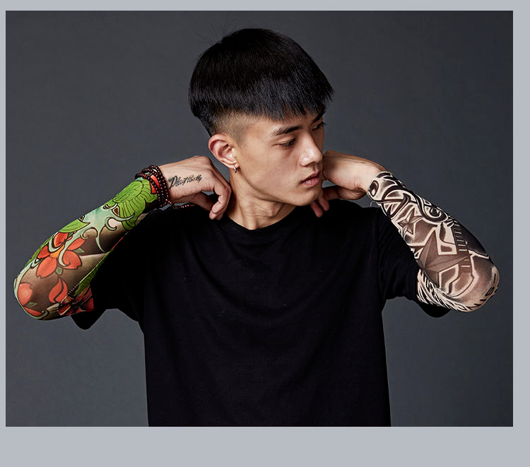 Sunscreen Tatto Arm Stretch Sleeves UV Sun Protect Covers Outdoor Sports Cooling