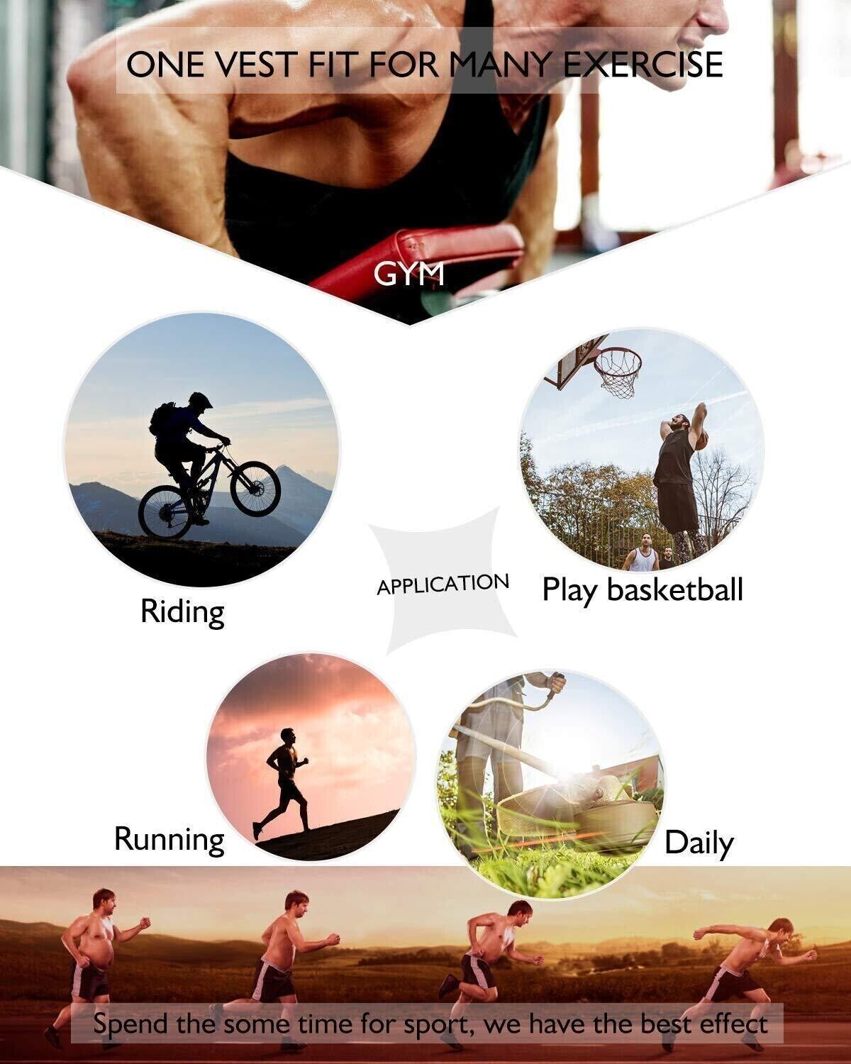 Mens Slimming Body Shaper Vest Neoprene Corset Underwear Compression Tank Top