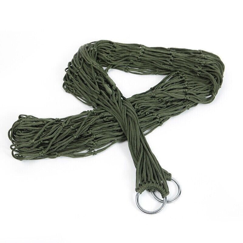 Outdoor Travel Hiking Swing Hammock Portable Aerial Nylon Rope Leisure Mesh