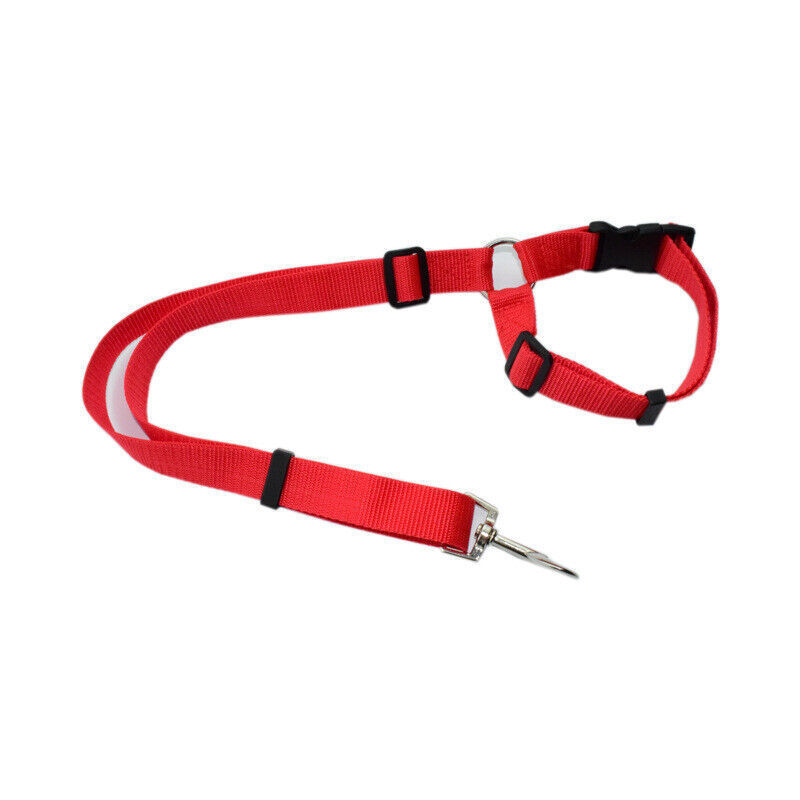 Nylon Adjustable Pet Dog Safety Seat Belt Harness Lead Vehicle Clip Travel Leash
