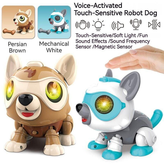 Kid Voice Activated Sound Touch Sensitive Children Accompany Robot Dogs Gift