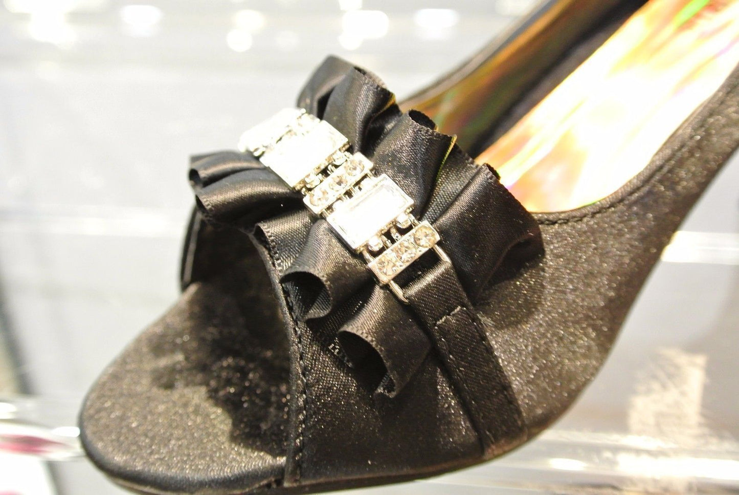 New Fashion Women Shining Ball Ventilate Mid Heel Party Wedding Work Date Shoes