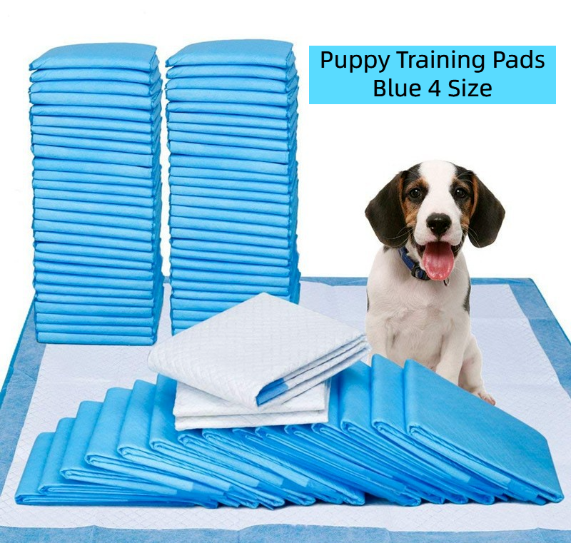 Puppy Pet Dog Toilet Training Pads Indoor Thick Super Absorbent Blue 4 Sizes