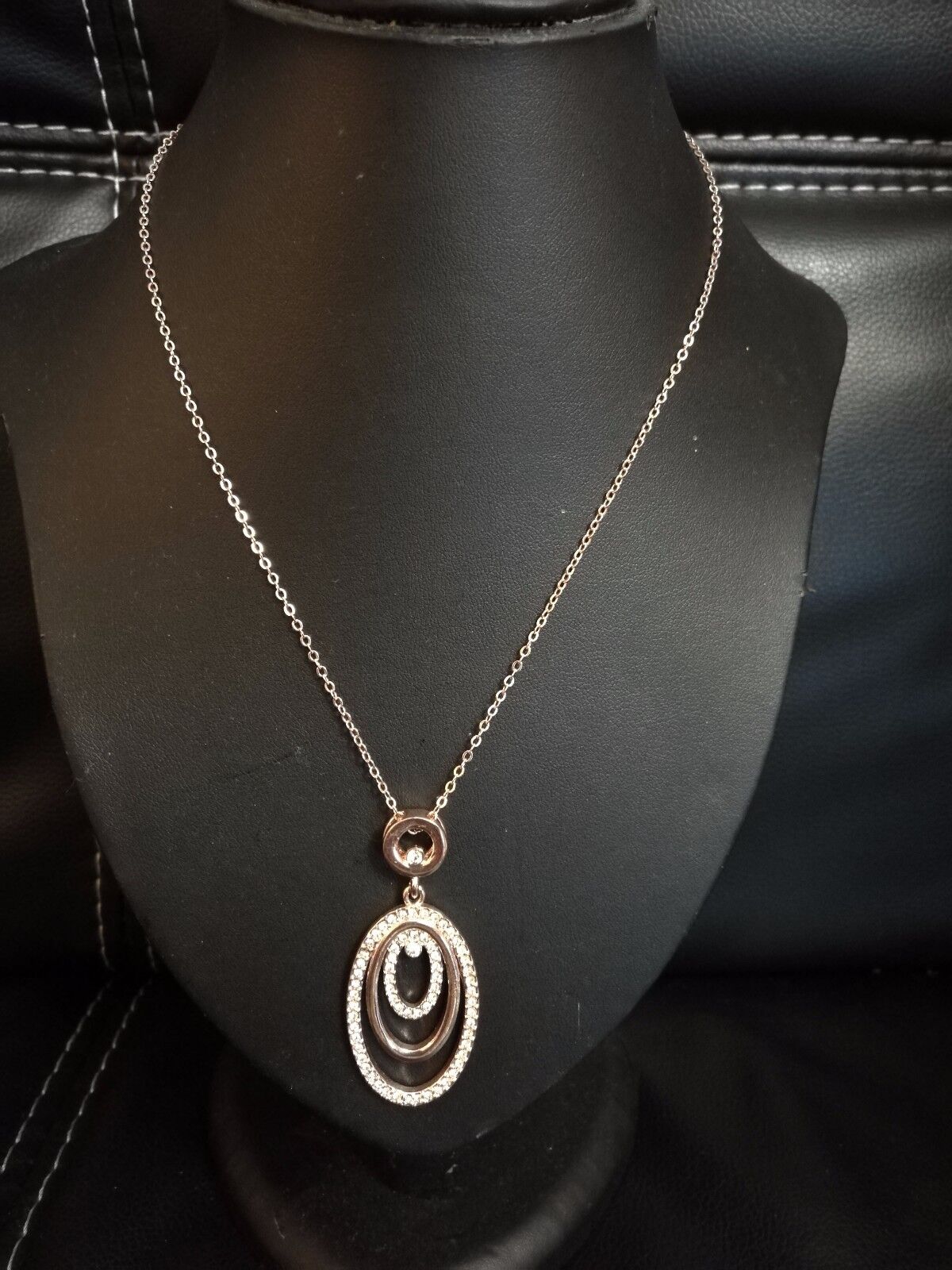 New Women Rhinestone Chain Crystal Necklace Pendant Lady's Fashion Jewelry