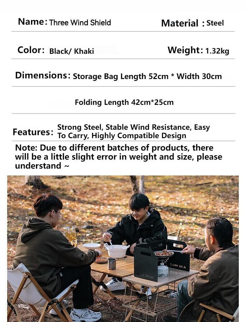 Outdoor Portable Thickened Collapsible Windbreak Camping Stove Head Polytunnel